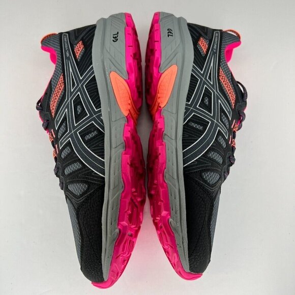 Asics Womens 1012A477 Gray Pink Gel Venture Low Size 11 W Trail Running Shoes - Picture 7 of 9